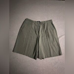 Lily's Beverly Hills Vintage Plaid Shorts Size 14 Green Repair Needed Distressed